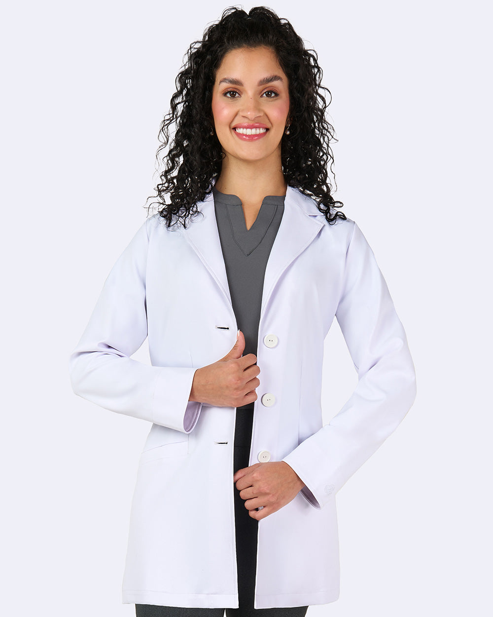 Zavate Lola Lab Coat Style 4013 in color White Image 1