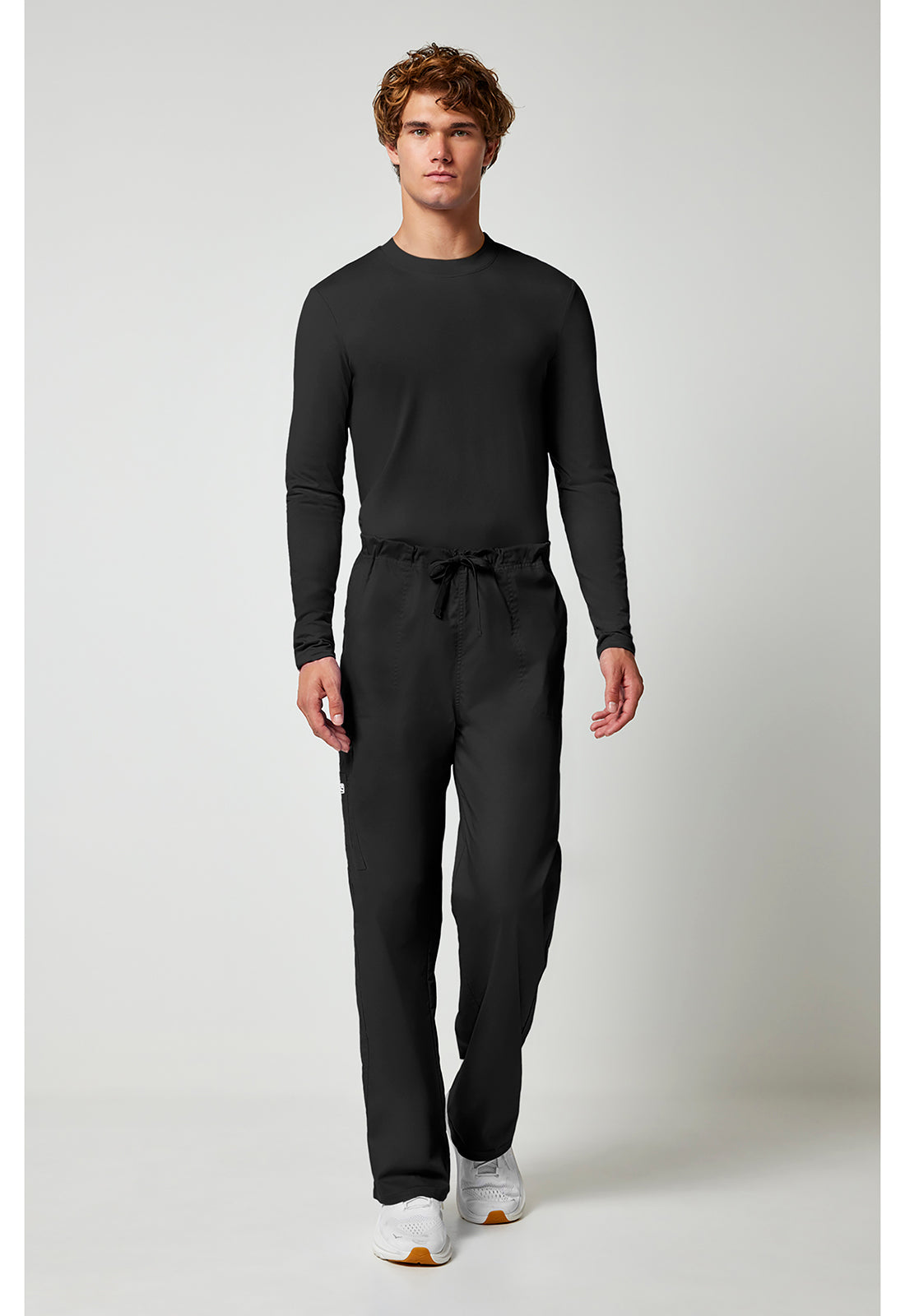 Workwear Core Stretch 4043 Unisex Unisex Drawstring Cargo Scrub Pants Black