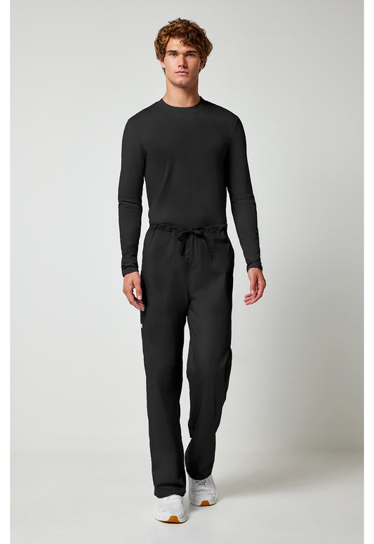 Workwear Core Stretch 4043 Unisex Unisex Drawstring Cargo Scrub Pants Black
