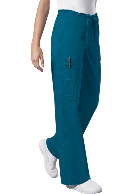 Core Stretch 4043 Unisex Drawstring Cargo Pants Caribbean Blue Model Image Front | Cherokee Workwear