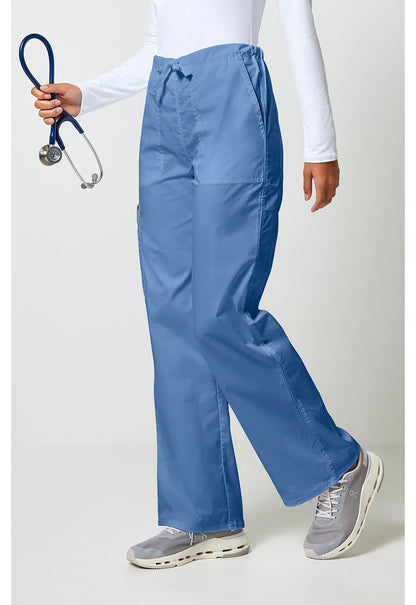 Workwear Core Stretch 4043 Unisex Unisex Drawstring Cargo Scrub Pants Ciel