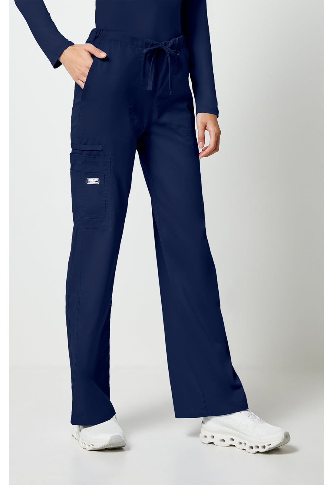 Workwear Core Stretch 4043 Unisex Unisex Drawstring Cargo Scrub Pants Navy