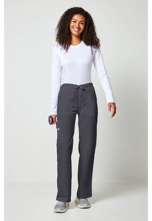 Workwear Core Stretch 4043 Unisex Unisex Drawstring Cargo Scrub Pants Pewter