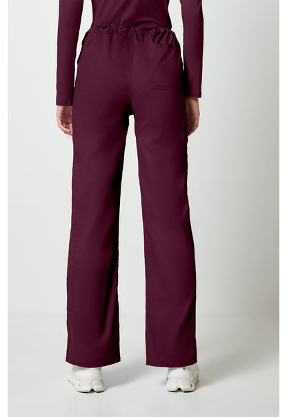 Workwear Core Stretch 4043 Unisex Unisex Drawstring Cargo Scrub Pants Wine