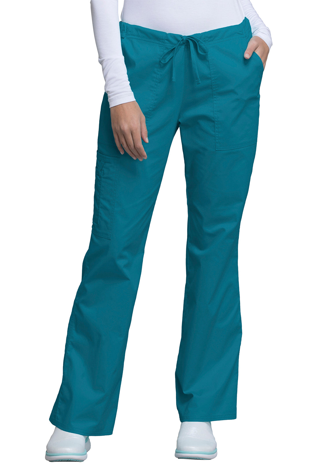 Core Stretch 4044 Mid Rise Drawstring Cargo Pants Caribbean Blue