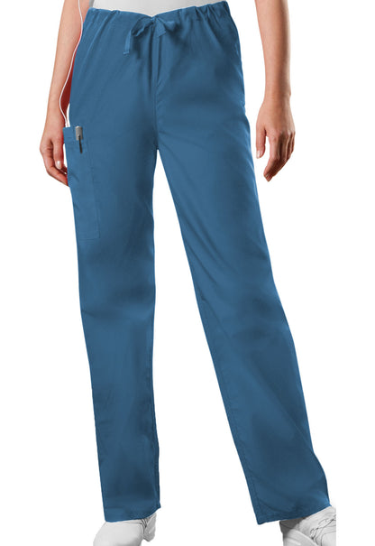 Workwear Originals 4100 Unisex Unisex Drawstring Cargo Scrub Pants Caribbean Blue