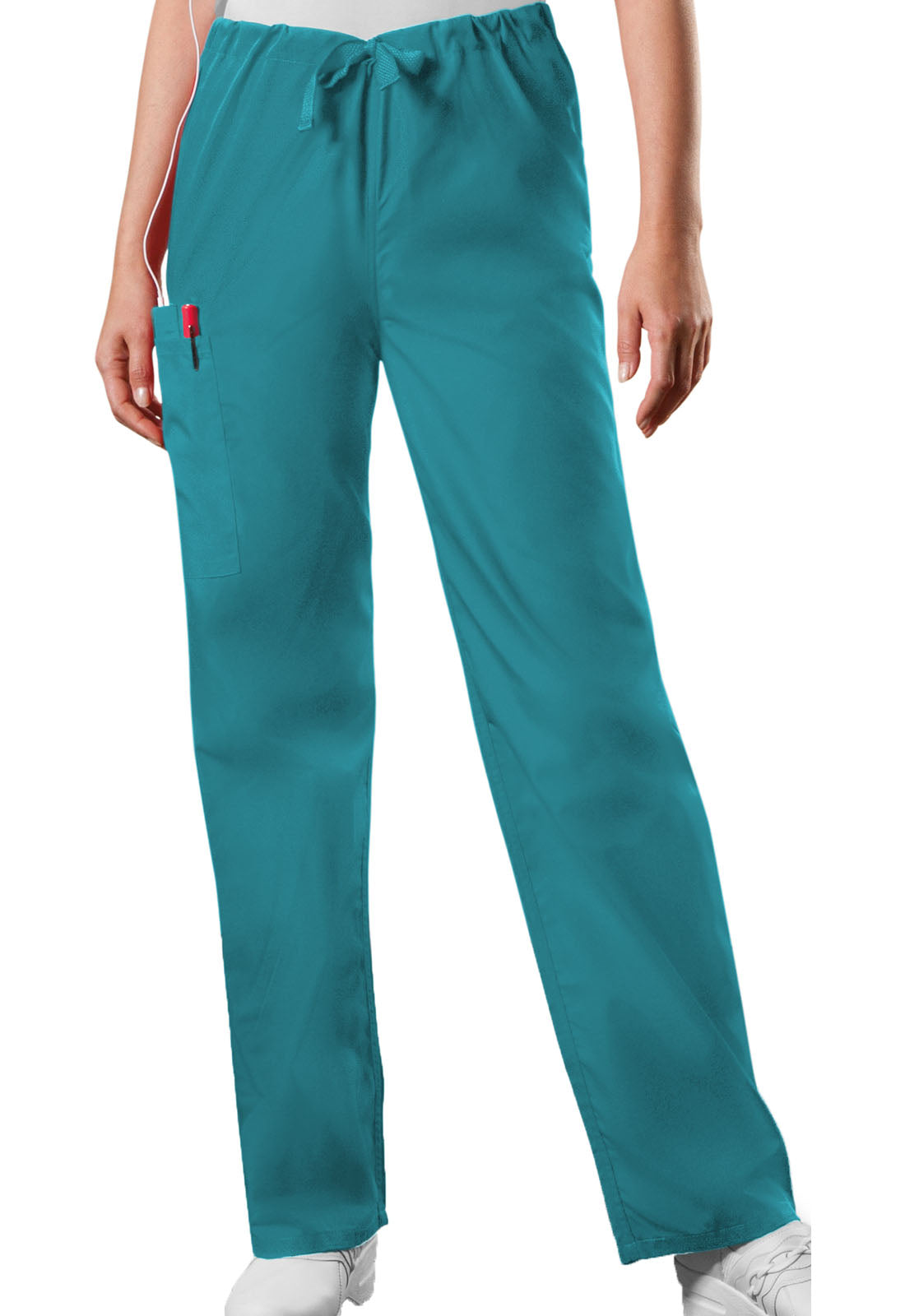 Originals 4100 Unisex Drawstring Cargo Pants Teal Blue Model Image Front | Cherokee Workwear