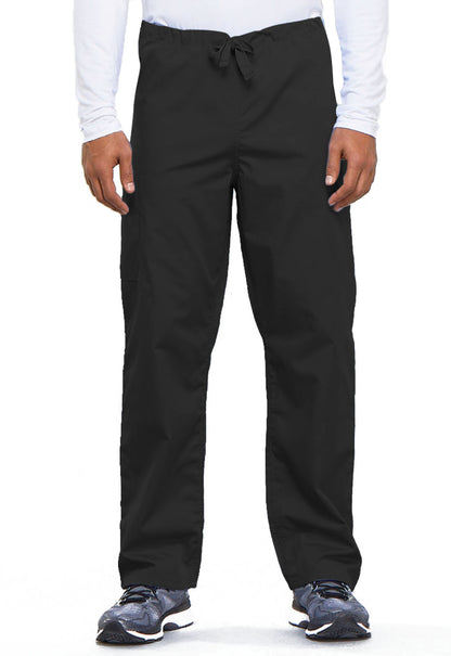 Workwear Originals 4100 Unisex Unisex Drawstring Cargo Scrub Pants Black