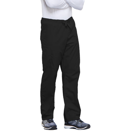Workwear Originals 4100 Unisex Unisex Drawstring Cargo Scrub Pants Black