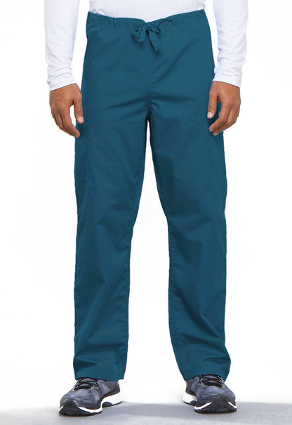 Workwear Originals 4100 Unisex Unisex Drawstring Cargo Scrub Pants Caribbean Blue