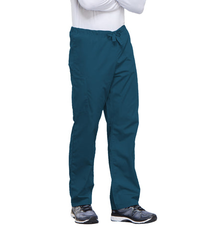 Workwear Originals 4100 Unisex Unisex Drawstring Cargo Scrub Pants Caribbean Blue
