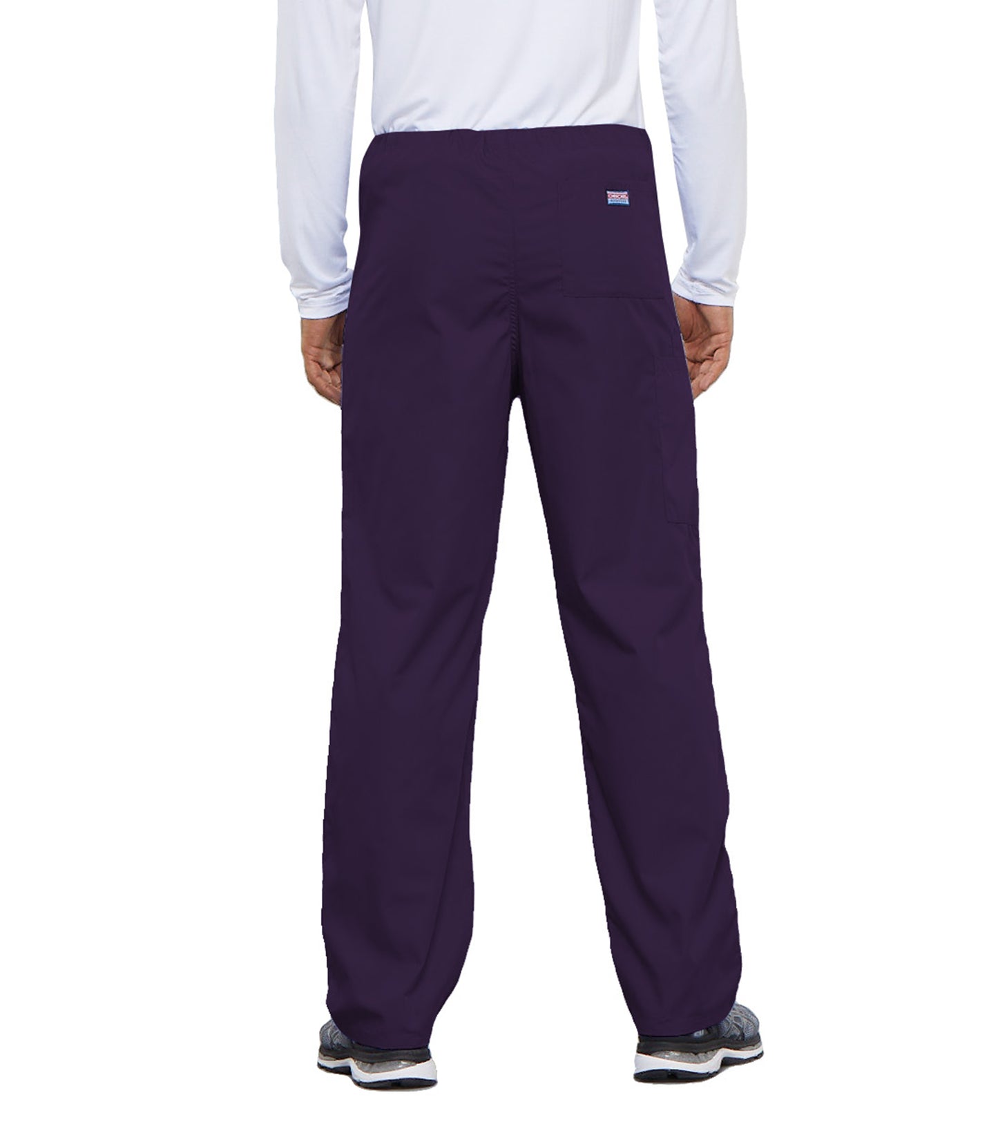 Workwear Originals 4100 Unisex Unisex Drawstring Cargo Scrub Pants Eggplant