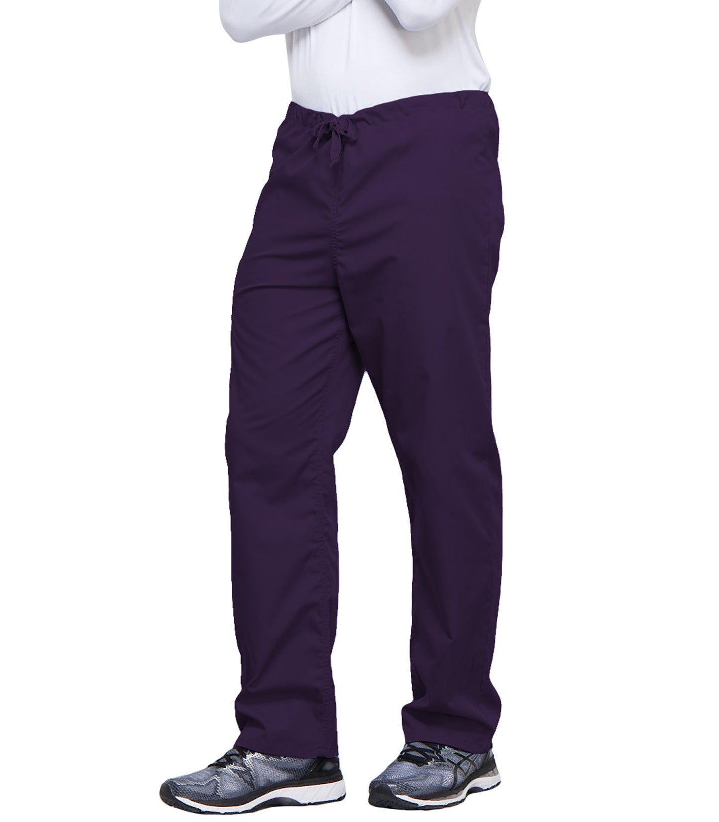 Workwear Originals 4100 Unisex Unisex Drawstring Cargo Scrub Pants Eggplant