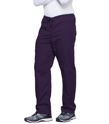 Workwear Originals 4100 Unisex Unisex Drawstring Cargo Scrub Pants Eggplant