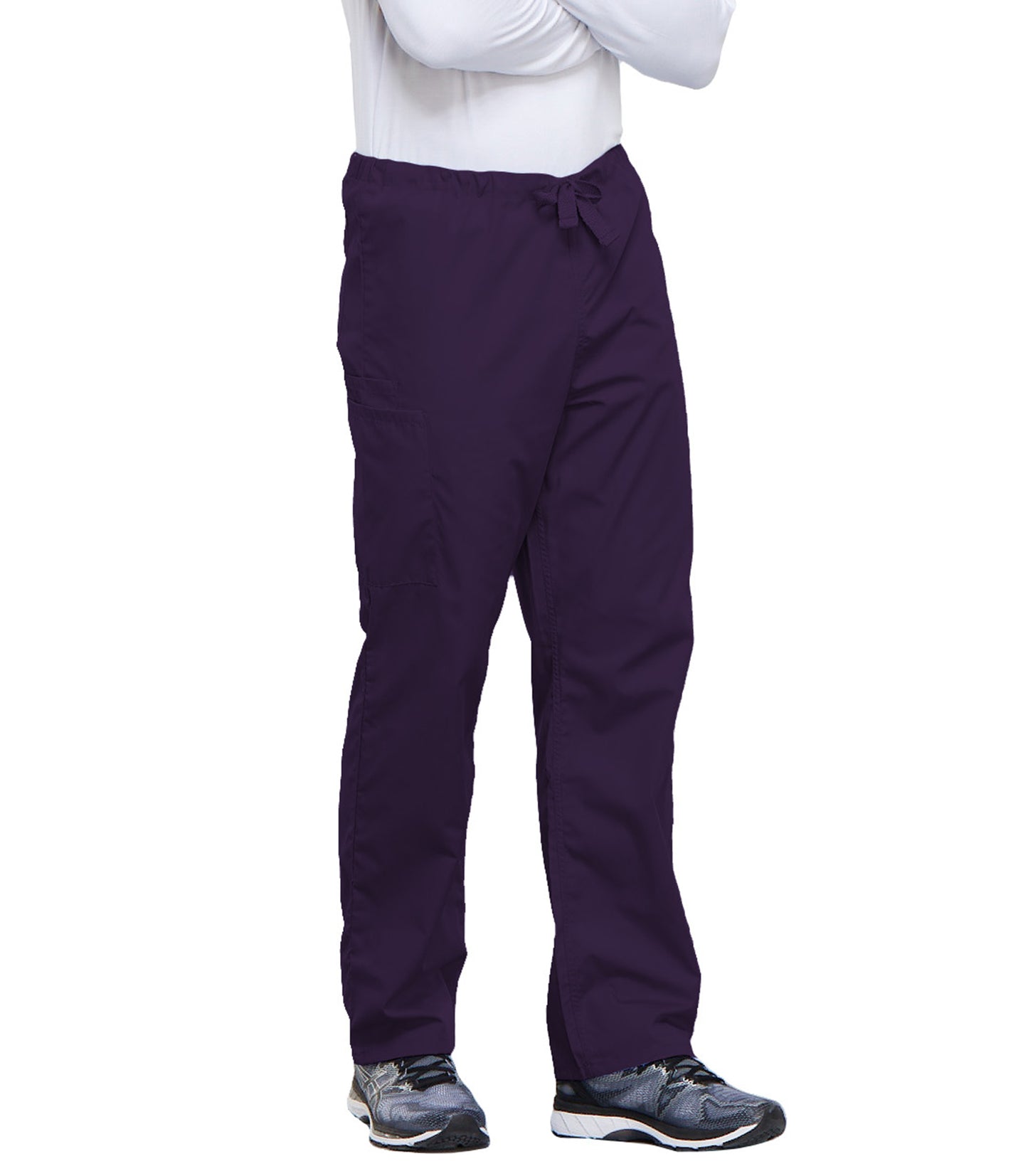 Workwear Originals 4100 Unisex Unisex Drawstring Cargo Scrub Pants Eggplant