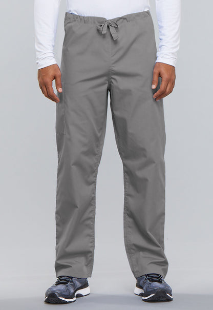 Workwear Originals 4100 Unisex Unisex Drawstring Cargo Scrub Pants Grey