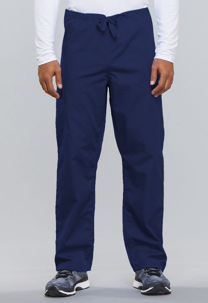 Workwear Originals 4100 Unisex Unisex Drawstring Cargo Scrub Pants Navy