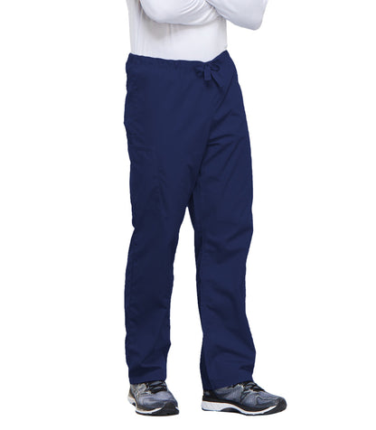 Workwear Originals 4100 Unisex Unisex Drawstring Cargo Scrub Pants Navy