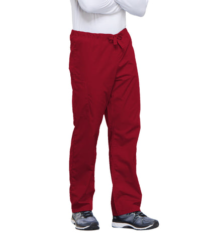 Workwear Originals 4100 Unisex Unisex Drawstring Cargo Scrub Pants Red