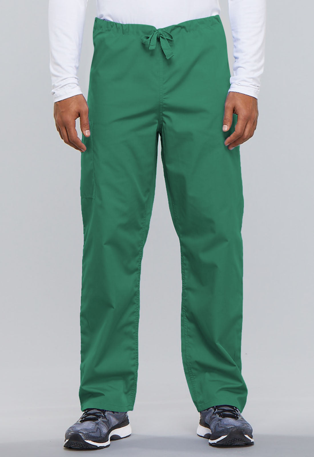 Originals 4100 Unisex Drawstring Cargo Pants Surgical Green Model Image Front | Cherokee Workwear