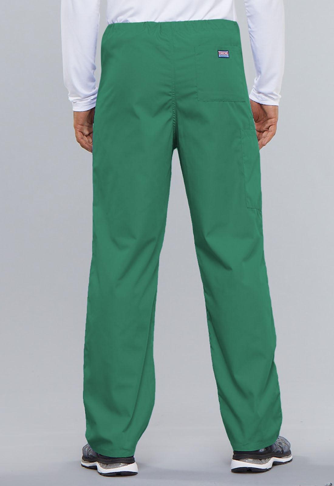 Originals 4100 Unisex Drawstring Cargo Pants Surgical Green Model Image Back | Cherokee Workwear