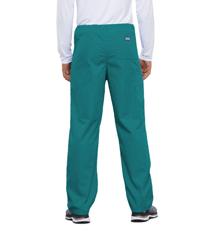 Workwear Originals 4100 Unisex Unisex Drawstring Cargo Scrub Pants Teal Blue
