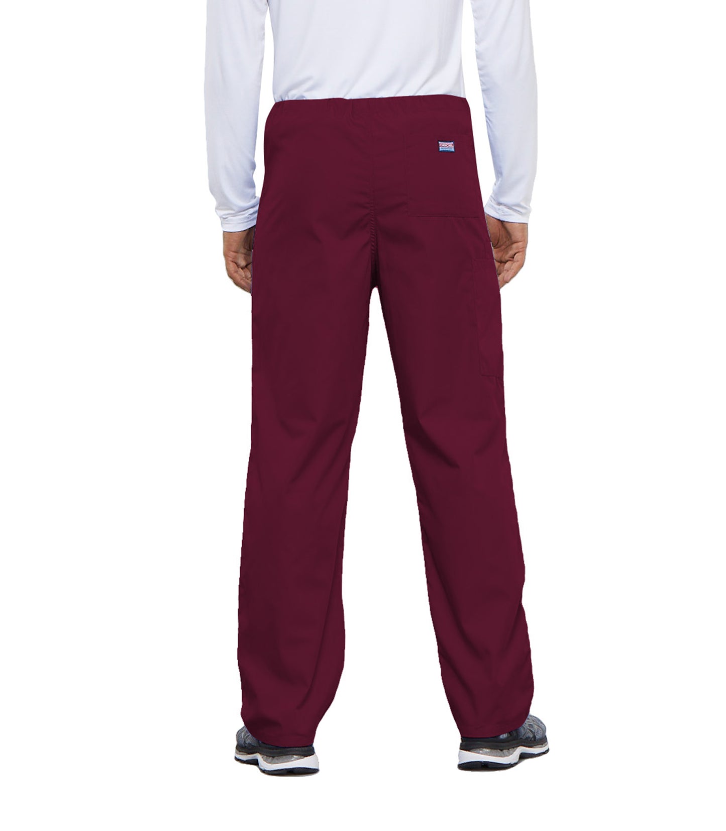 Workwear Originals 4100 Unisex Unisex Drawstring Cargo Scrub Pants Wine