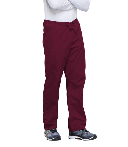 Workwear Originals 4100 Unisex Unisex Drawstring Cargo Scrub Pants Wine