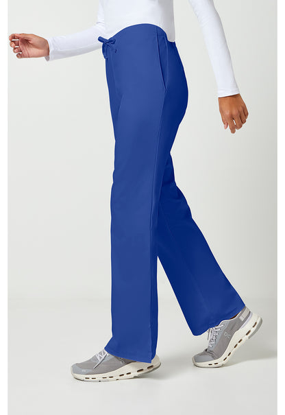 Workwear Originals 4101 Women's Natural Rise Flare Leg Drawstring Scrub Pants Galaxy Blue