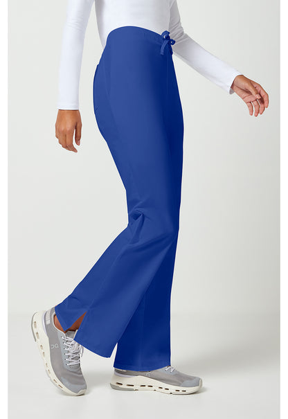 Workwear Originals 4101 Women's Natural Rise Flare Leg Drawstring Scrub Pants Galaxy Blue