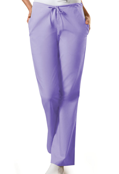 Workwear Originals 4101 Women's Natural Rise Flare Leg Drawstring Scrub Pants Orchid