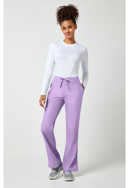 Workwear Originals 4101 Women's Natural Rise Flare Leg Drawstring Scrub Pants Orchid