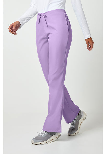 Workwear Originals 4101 Women's Natural Rise Flare Leg Drawstring Scrub Pants Orchid
