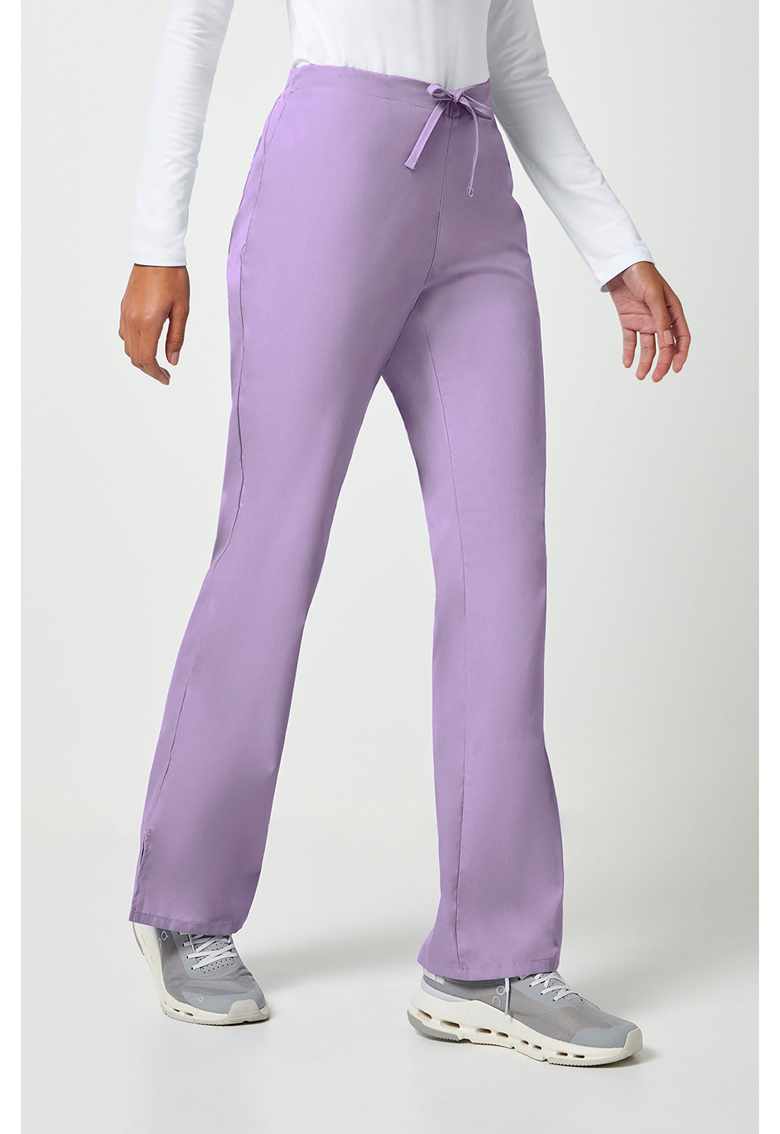 Workwear Originals 4101 Women's Natural Rise Flare Leg Drawstring Scrub Pants Orchid