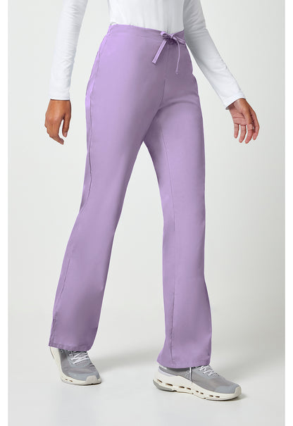 Workwear Originals 4101 Women's Natural Rise Flare Leg Drawstring Scrub Pants Orchid