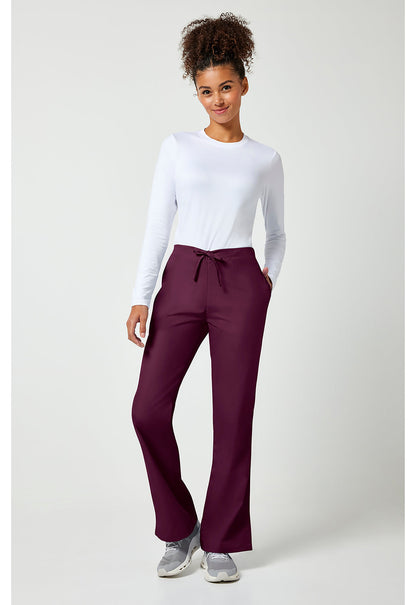 Workwear Originals 4101 Women's Natural Rise Flare Leg Drawstring Scrub Pants image 2