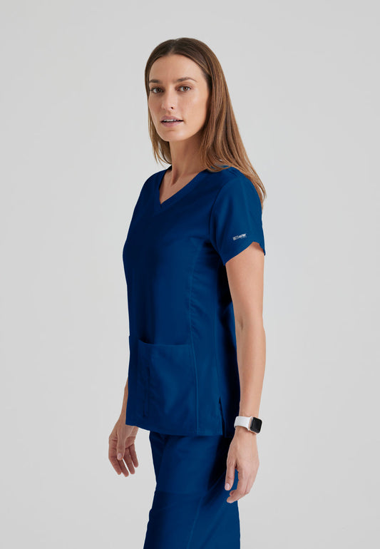 Greys Anatomy 41423 Cora Scrub Top Indigo