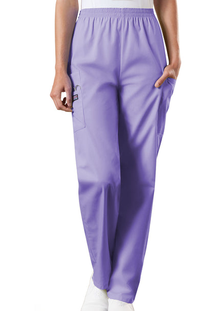 Workwear Originals 4200 Women's Natural Rise Tapered Pull-On Cargo Scrub Pants Orchid