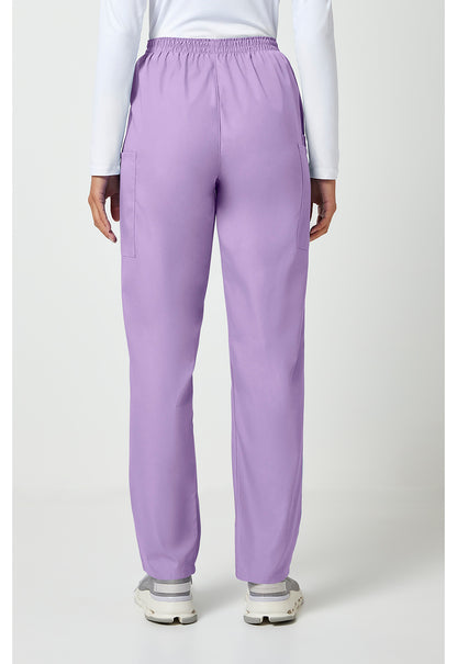 Workwear Originals 4200 Women's Natural Rise Tapered Pull-On Cargo Scrub Pants Orchid