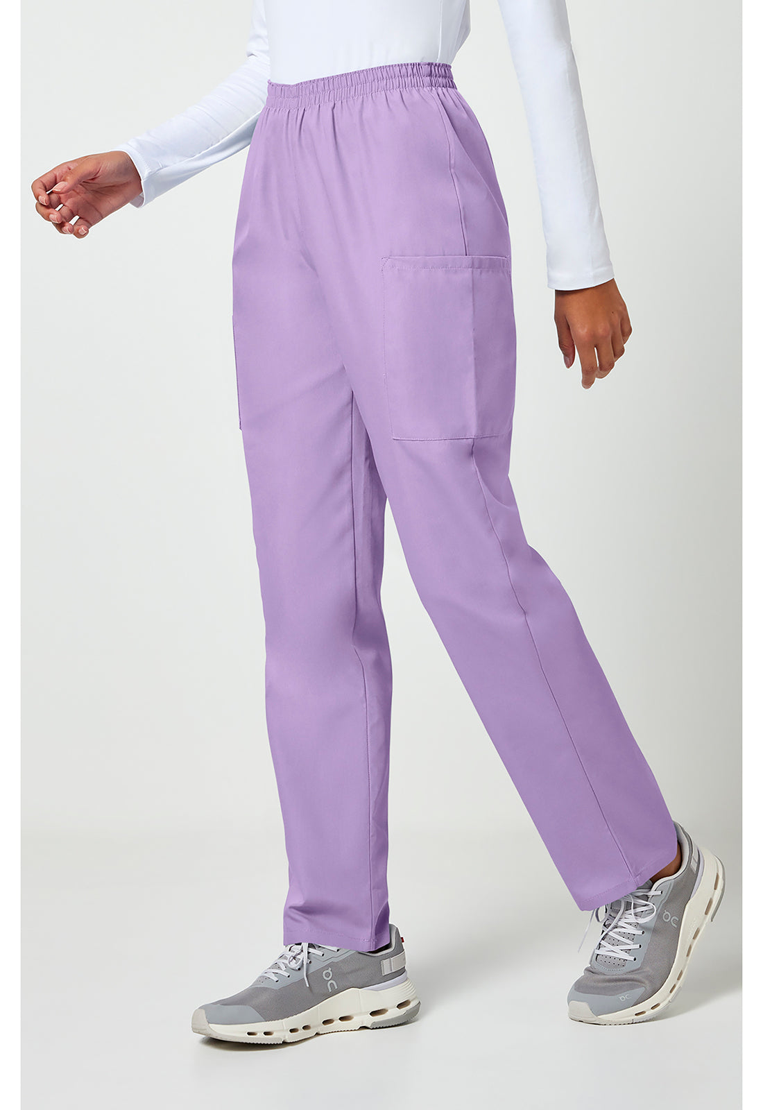 Workwear Originals 4200 Women's Natural Rise Tapered Pull-On Cargo Scrub Pants Orchid