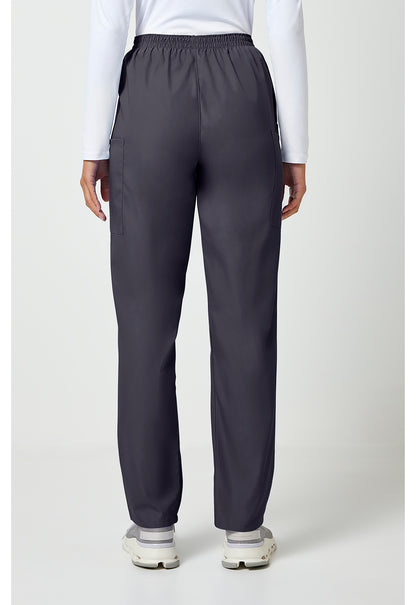 Workwear Originals 4200 Women's Natural Rise Tapered Pull-On Cargo Scrub Pants Pewter