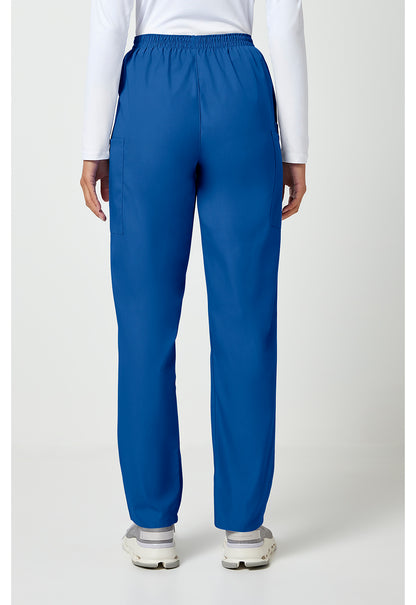 Workwear Originals 4200 Women's Natural Rise Tapered Pull-On Cargo Scrub Pants Royal