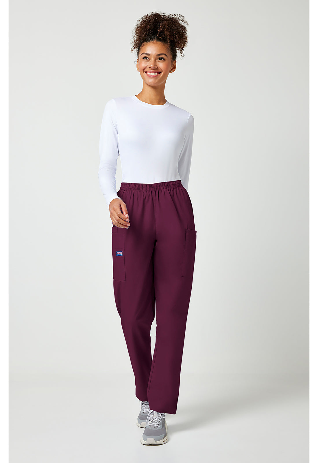 Workwear Originals 4200 Women's Natural Rise Tapered Pull-On Cargo Scrub Pants image 2