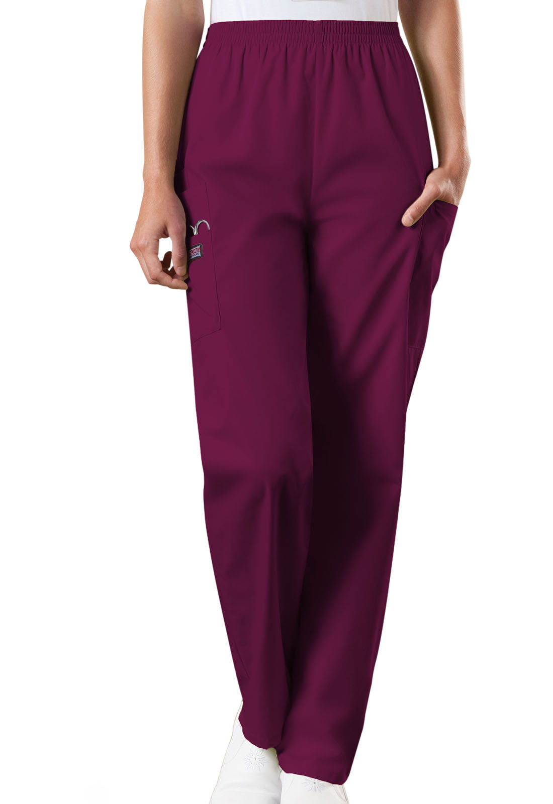 Workwear Originals 4200 Women's Natural Rise Tapered Pull-On Cargo Scrub Pants image 1