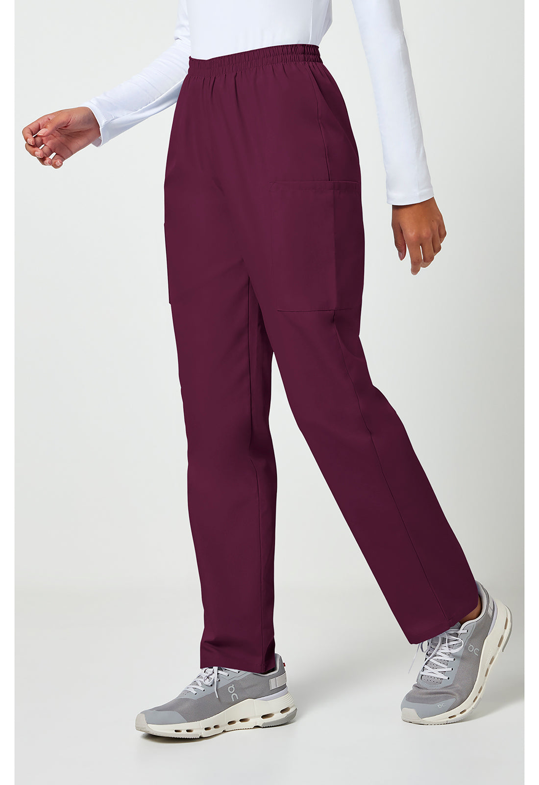 Workwear Originals 4200 Women's Natural Rise Tapered Pull-On Cargo Scrub Pants image 3