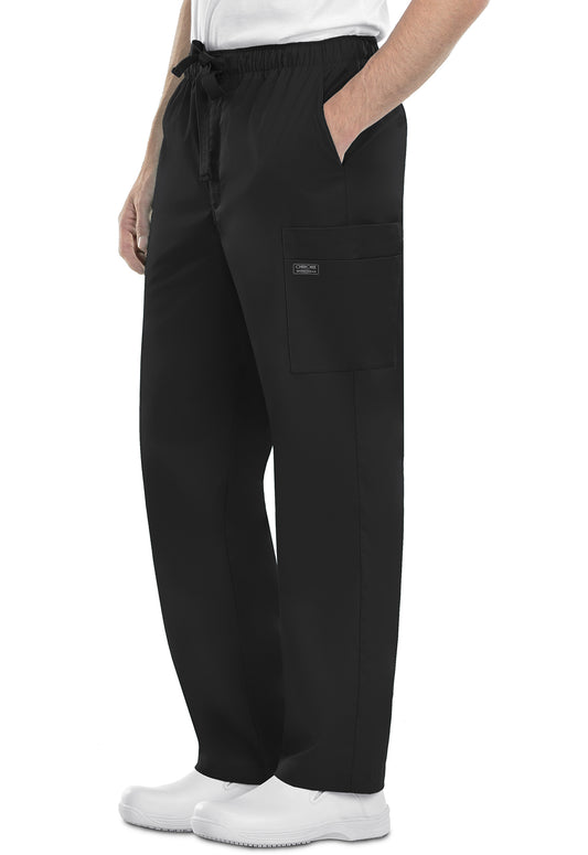 Core Stretch 4243 Men's Fly Front Cargo Pants Black Model Image Front | Cherokee Workwear