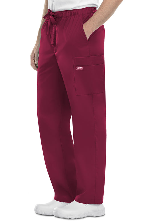 Core Stretch 4243 Men's Fly Front Cargo Pants Wine Model Image Front | Cherokee Workwear