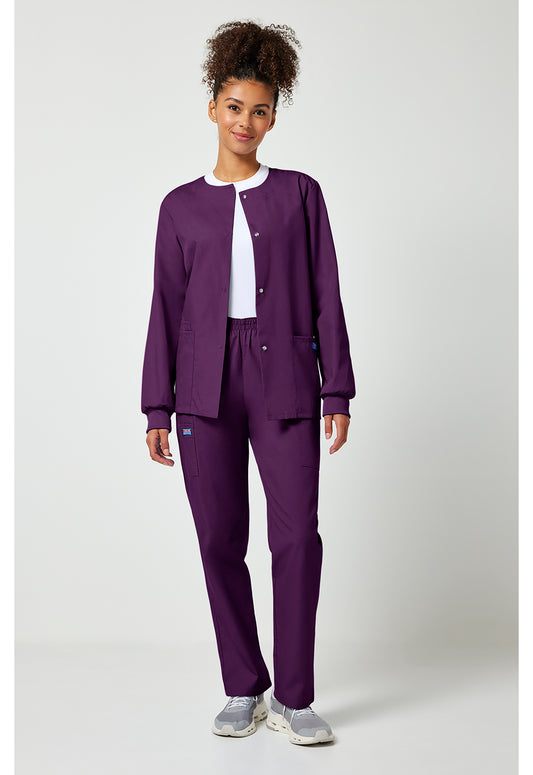 Workwear Originals 4350 Women's Snap Front Warm-Up Jacket Eggplant