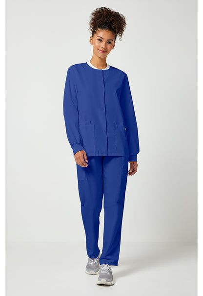 Workwear Originals 4350 Women's Snap Front Warm-Up Jacket Galaxy Blue