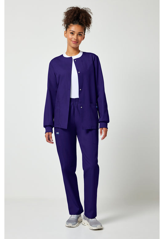 Workwear Originals 4350 Women's Snap Front Warm-Up Jacket Grape